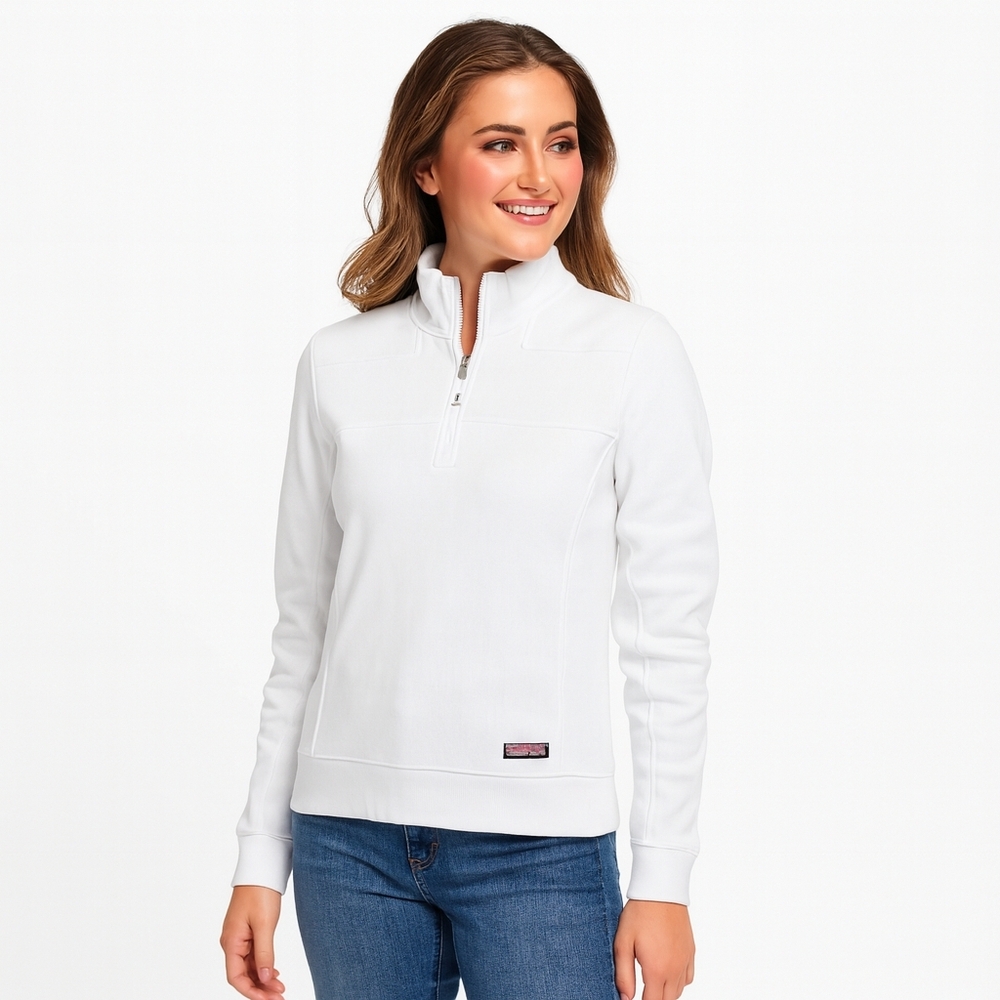 Vineyard Vines Women’s White 1/4 Zip Shep Shirt Pullover
